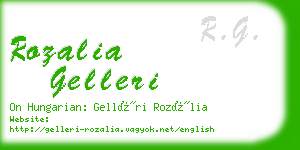 rozalia gelleri business card